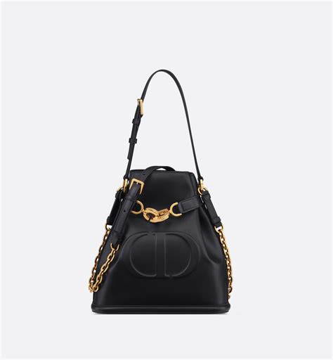 Sac C'est Dior Medium Cuir de veau embossé CD noir